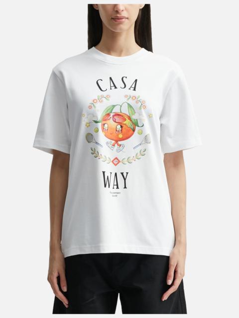 CASABLANCA CASA WAY ORANGE MASCOT SHORT SLEEVE T-SHIRT