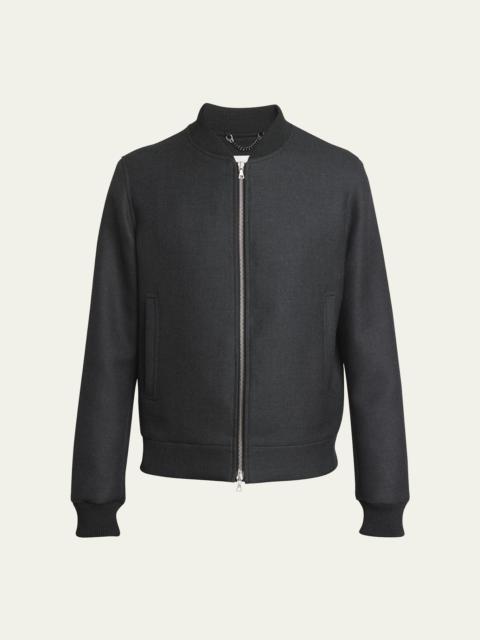 Men's Wool Gabardine Bomber Jacket