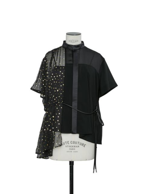 sacai Wool Suiting x Polka Dot Blouse