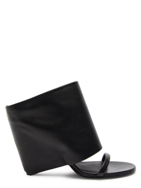 Courrèges Oblique 90 Leather Wedge Mules
