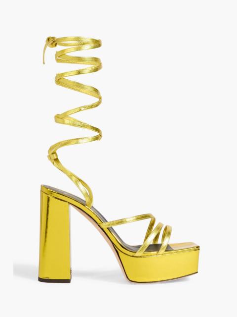 Giuseppe Zanotti Flavienne mirrored-leather platform sandals