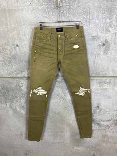 Fear of God NWOT VINTAGE FEAR OF GOD GOLD DISTRESSED DENIM JEAN DENIM