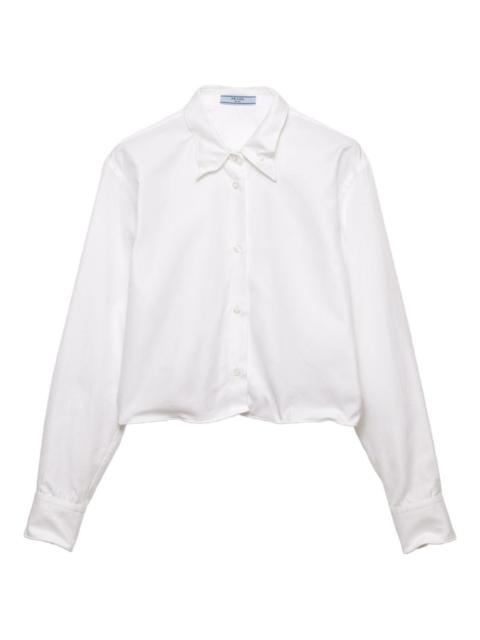 Prada triangle-logo long-sleeve shirt