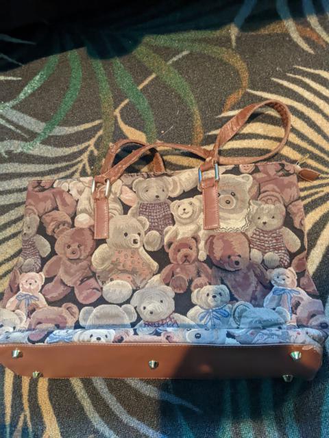 vintage rare polo bear style aop italian bag for rework