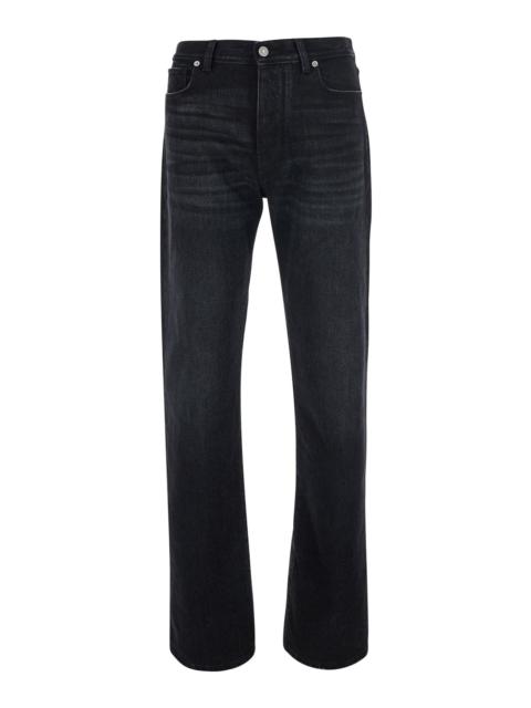 FENDI Fendi Men Black Slim Jeans With Logo Patch On The Back In Denim For Men