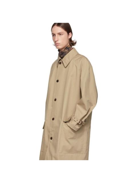 Comme Des Garçons 19AW Junya Watanabe Beige Laminated Water-Repellent Coat
