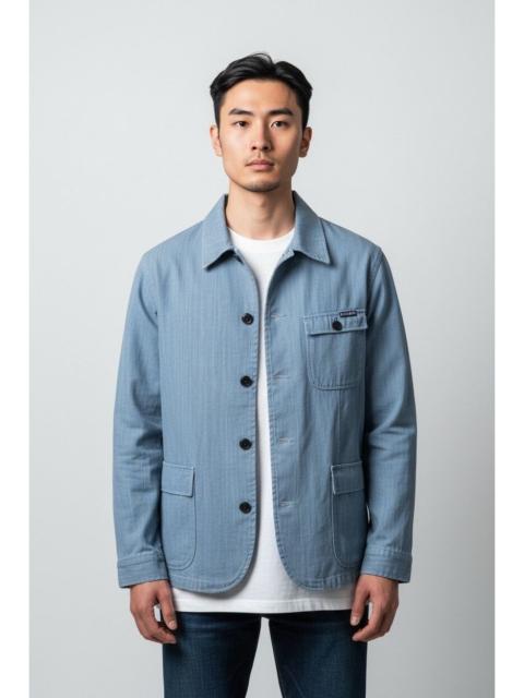 Blue Blue Japan CHORE JACKET BLUE BLUE JAPAN HICKORY BLUE DENIM INDIGO