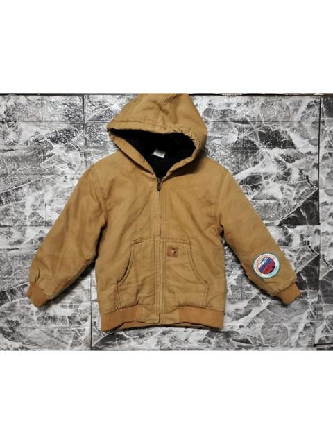 Carhartt Vintage Kids Carhartt Hoodie Canvas Bomber Jacket Patches