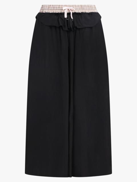 Maison Margiela DECONSTRUCTED CUT OUT MIDI SKIRT | BLACK/BROWN