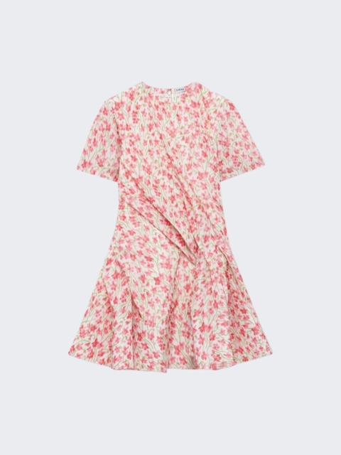 Loewe Twisted Dress White And Pink Floral