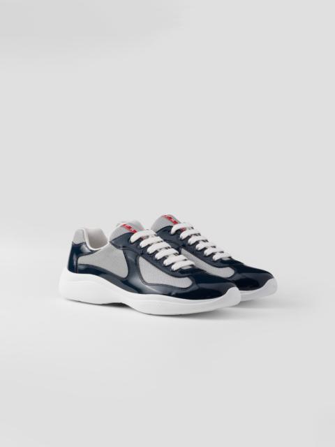 Prada Patent leather and technical fabric Prada America's Cup sneakers