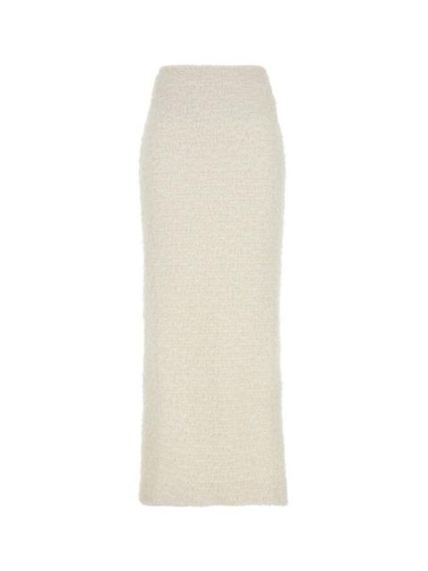 Balenciaga Women White Stretch Bouclã¨ Skirt