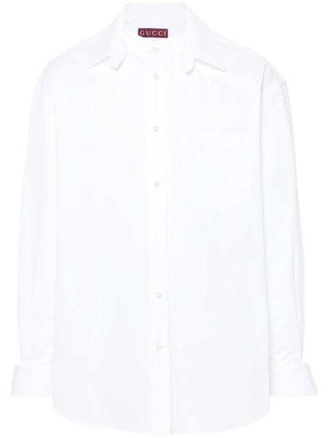 GUCCI Logo-embossed Cotton Shirt