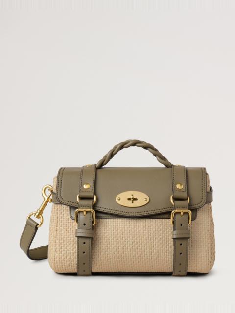 Mulberry Mini Alexa
Linen Green & Natural Raffia & Leather