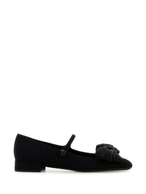 Valentino Black fabric ballerinas