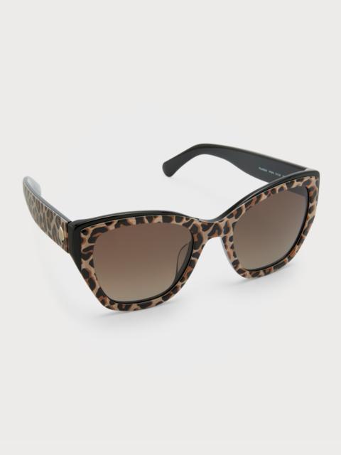 kate spade yolanda two-tone acetate cat-eye sunglasses