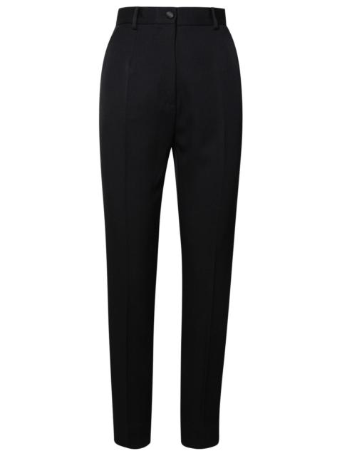 Dolce & Gabbana Black Virgin Wool Blend Trousers