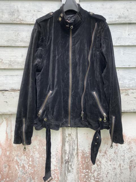 Other Designers Japanese Brand - Power To Power Black Label Velvet Cafe Racer Jacket