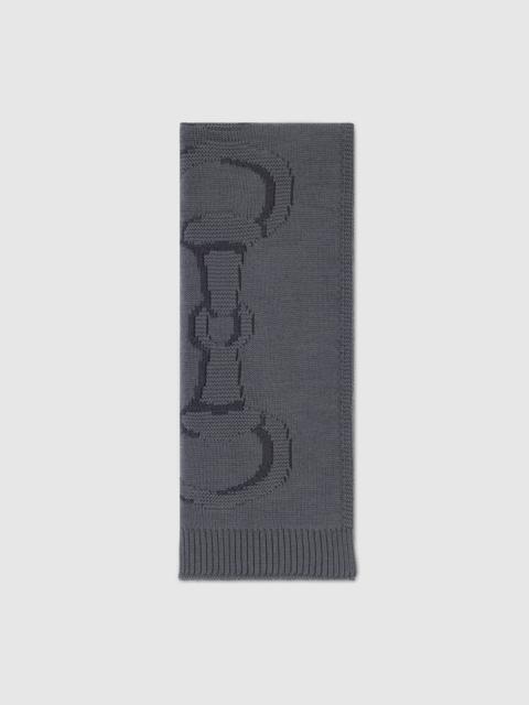 GUCCI Wool scarf with Horsebit detail