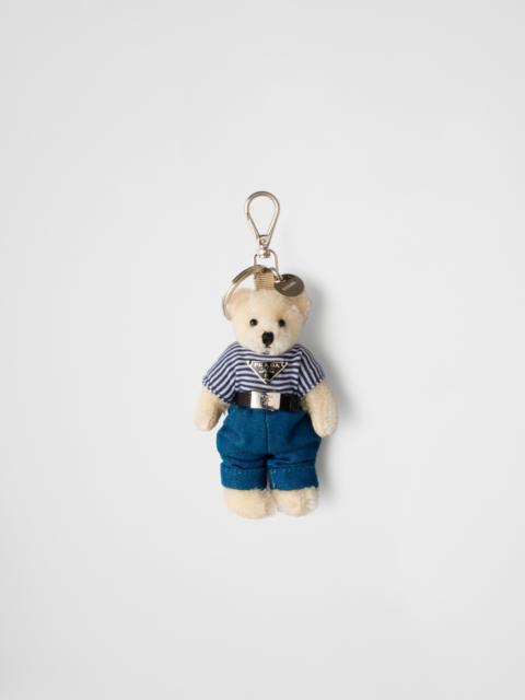 Prada Teddy bag charm with metal ring