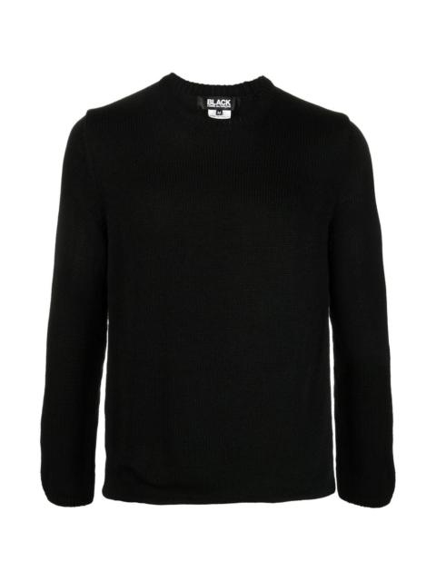 BLACK COMME des GARÇONS CREW-NECK REVERSIBLE JUMPER