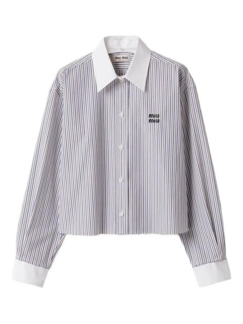 Miu Miu Miu Miu Women Popeline Striped Shirt