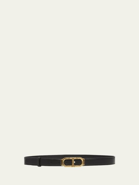 TOM FORD Box Palmellato Leather Belt