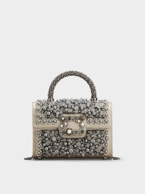 Roger Vivier Jewel Efflorescence Mini Bag in satin