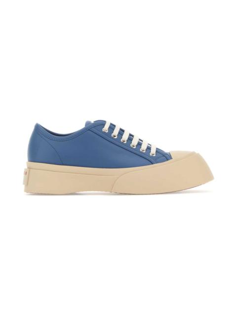 Cerulean Blue Leather Pablo Sneakers