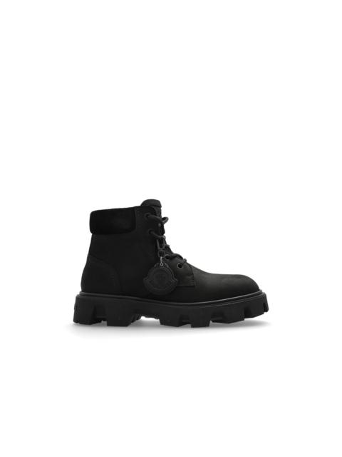 Moncler MONCLER Peak City $1010 Black Boots New (Men's size:8;)