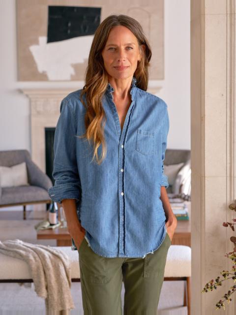 Frank & Eileen Ruffle Collar Button-Up Shirt