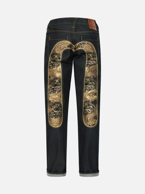 EVISU Crane Embrodiery Brocade Daicock Regular Straight Fit Jeans #2008