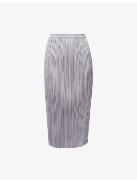 Pleats Please Issey Miyake Basics Knitted Midi Skirt