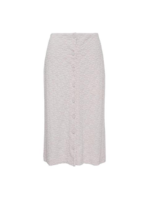 Jil Sander Skirt 3D Flower Viscose Gauffr