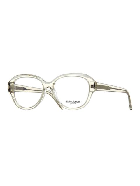 SAINT LAURENT Saint Laurent Ladies Beige Oval Eyeglass Frames SL411 004