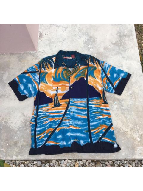 Other Designers Vintage THUMS UP Natural Hawaiian Rayon Shirt