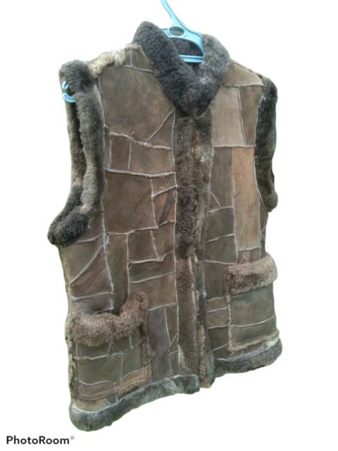 Other Designers Handmade - RARE HANDMADE LEATHER PATCHES FUR VEST