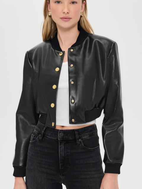 Alice + Olivia Barton Vegan Leather Bomber