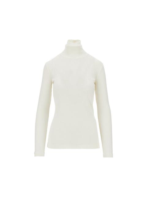 Max Mara Max Mara Wool Jersey Turtleneck Top White