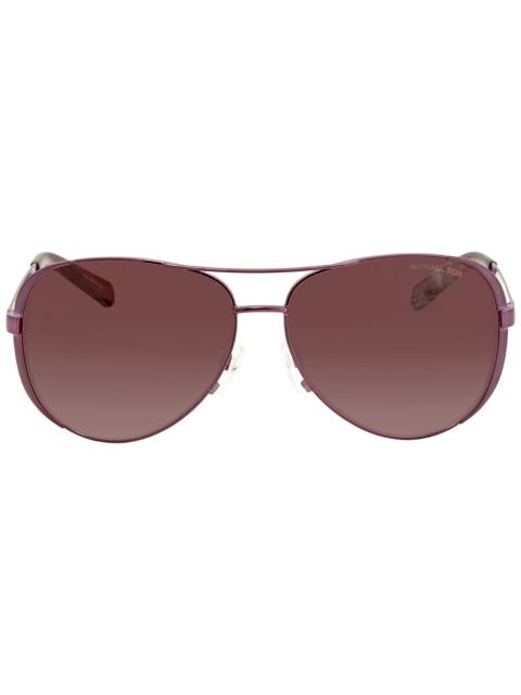 MICHAEL KORS Michael Kors Chelsea Burgundy Gradient Pilot Ladies Sunglasses MK5004 11588H 59