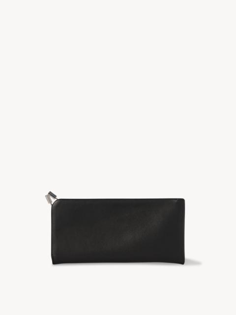 The Row Clasp Sunglasses Case in Leather