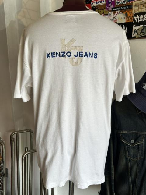 KENZO Kenzo Jeans Backhit Embroidered White Tee