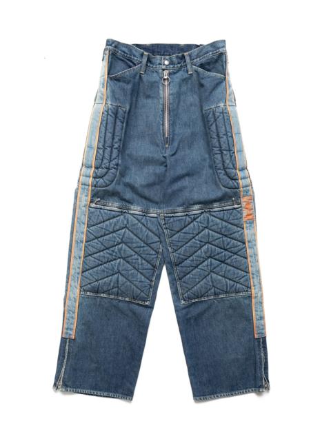 Kapital 14oz Denim KOUNTRY Motocross Pants "TODOTERRENO" - Faded Indigo
