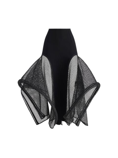 MATICEVSKI Openwork Cotton-Blend Insanity Skirt black