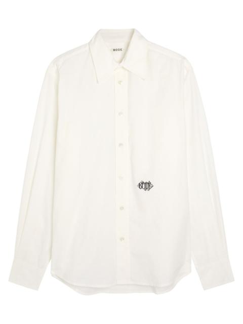 BODE Bode Logo-embroidered Cotton Poplin Shirt