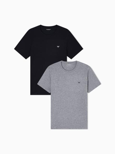 EMPORIO ARMANI TWO-PACK OF ENDURANCE LOUNGEWEAR JERSEY T-SHIRTS