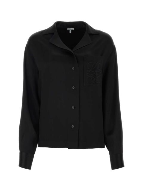 Loewe Loewe Women Black Satin Oversize Shirt