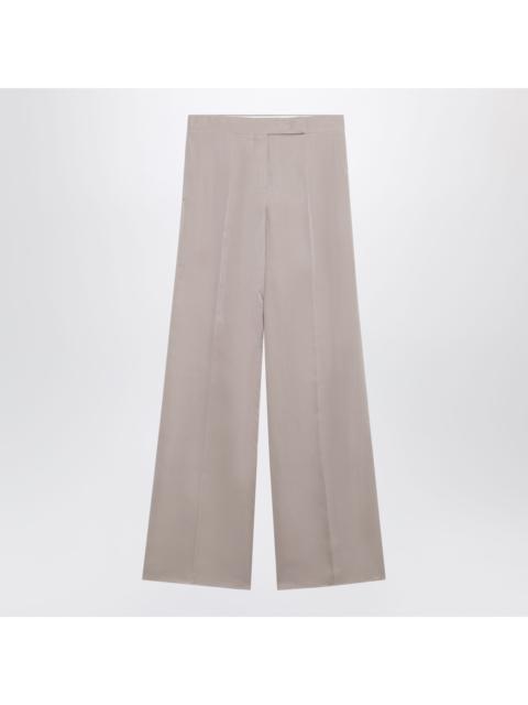 Max Mara Max Mara Long Silk Trousers In Pink Women