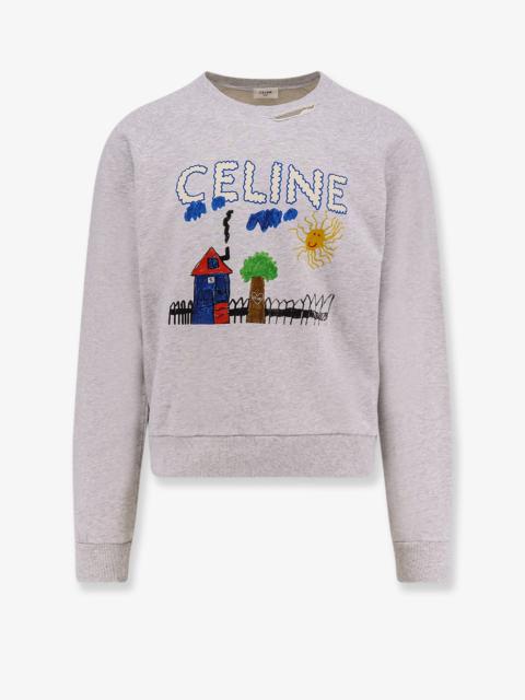 CELINE Celine Cotton Sweatshirt With Multicolor Print