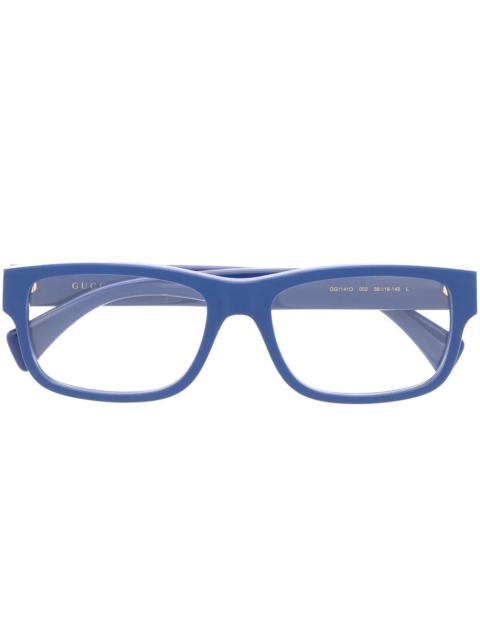 rectangular-frame logo glasses